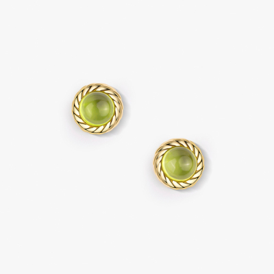  Natural olivine earrings